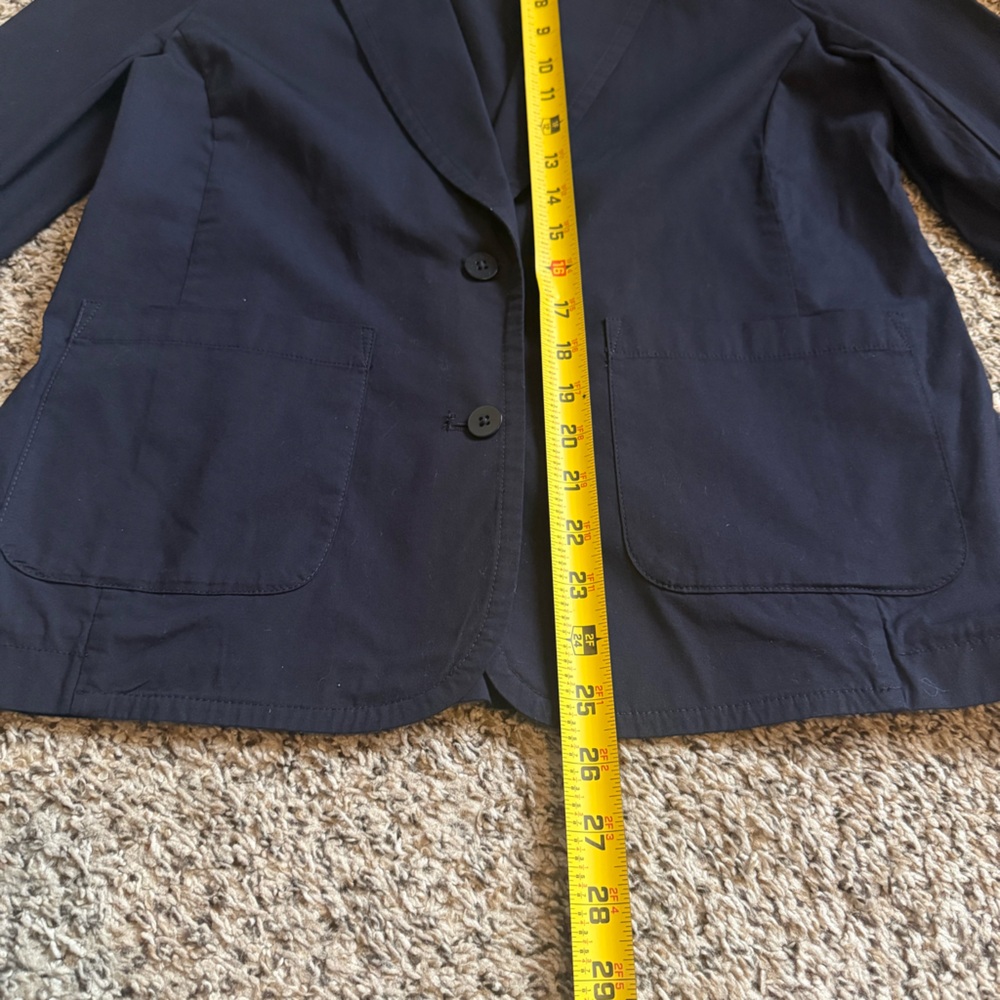 Eileen Fisher Organic Cotten Double Pocket Button Front Blazer Jacket Womens XS - Picture 5 of 10